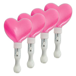 파티공구 LED 하트봉, 핑크, 4개