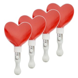 파티공구 LED 하트봉, 레드, 4개