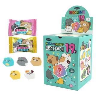 500 個隨機橡皮擦，19 輪，6 種，60p 套裝, 1套, 混合顏色