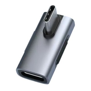 HAGiBiS 海備思 USB4 40Gbps Type-C公對母鋁合金轉接頭 中彎頭, 支援8K/60Hz影像傳輸, 240W快充 PD3.1標準, 單一商品, 1個