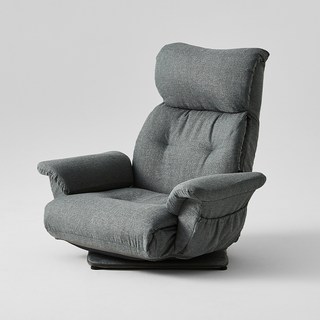 휴 회전형 팔걸이 좌식 리클라이너, 그레이, 1개