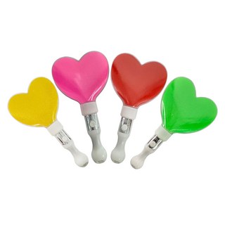 파티공구 LED 하트봉, 옐로우, 핑크, 레드, 그린, 4개