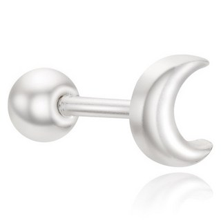 OST 女士一側 925 銀基本月亮穿孔