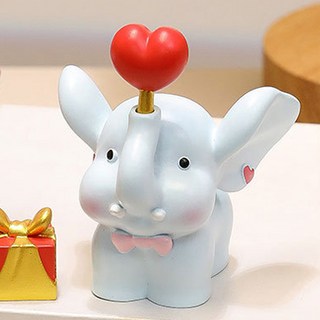 Homeflow 大象裝飾品 喬遷禮物, 藍色愛心