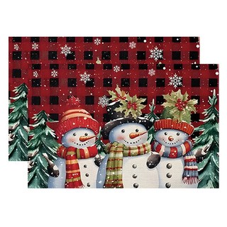 Sonio 派對聖誕節餐墊, 30 x 40 cm, 2個, TYPE 12 雪人三兄弟