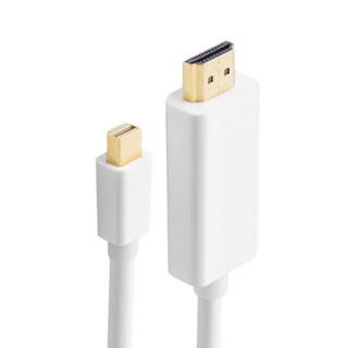 Bravo-U Mini DisplayPort公 對 HDMI公 視頻影音轉接線 1.8m 白色, 單一商品, 1條