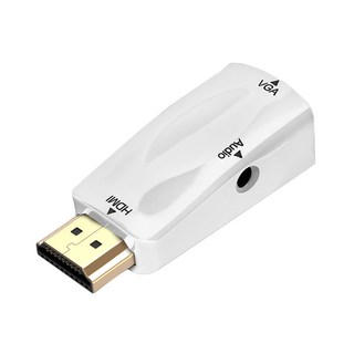 Bravo-U HDMI公 to VGA母 白色鍍金轉接頭, 單一商品, 1個