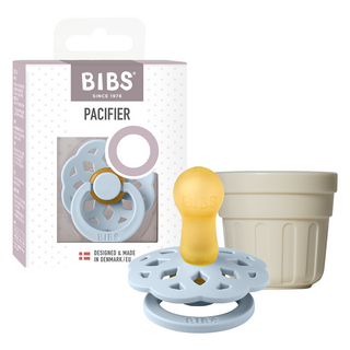 BIBS Bohem 橡膠邊+專屬帽套, 第 2 階段（超過 6 個月), 淡藍色