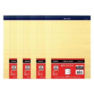 OXFORD 리갈패드 A4, 노랑, 60매, 4개