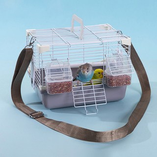 Lanboer 鸚鵡兩用一體式外出籠 FREE, 灰色, 1個