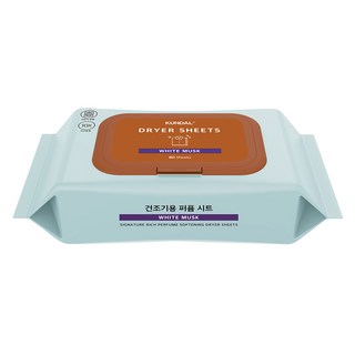 KUNDAL 昆黛爾 10倍高濃縮柔軟香氛烘衣紙 白麝香, 80張, 2包