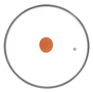 제니얼 쿠치나 강화유리 뚜껑 피치오렌지, 28cm, 1개