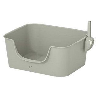 DING DONG PET Cloud 開放式貓砂盆, 灰色, 1個