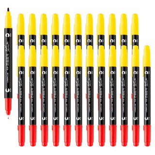 라인플러스 트윈 만점합격 컴퓨터용 싸인펜, 혼합색상, 24개