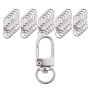 코히모 연결 키링 부자재 D고리 4W303, 실버, 25개