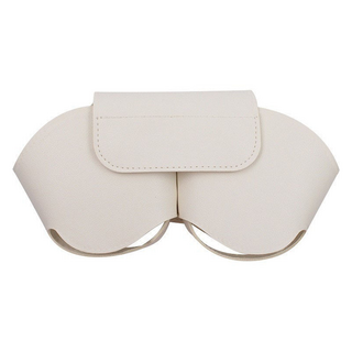 데일리조이 에어팟 맥스호환 똑딱이 버클 헤드폰 헤드셋 가죽 파우치, 화이트