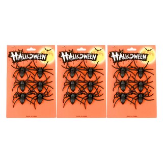模型蜘蛛 6入組, 黑色, 3套