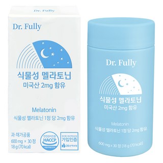 닥터풀리 식물성 멜라토닌 2MG 함유 30p, 18g, 1개