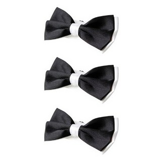 婚禮領結, 黑色 + 白色, 3個