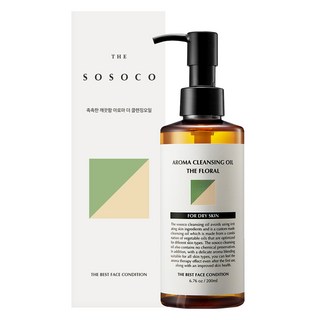 Sosoco 毛孔護理花香卸妝油 乾性肌膚適用, 1瓶, 200ml