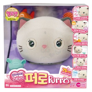 헬로펫 원앤원 인터랙티브 고양이 퍼로, 19cm, 혼합색상, 1개