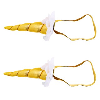 유니콘 뿔 헤어밴드, 골드, 2개