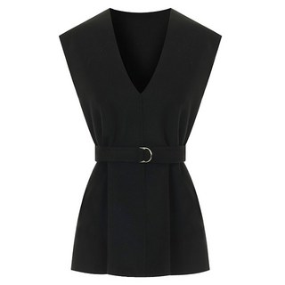 t.view 女款開衩綁帶羊毛背心 V4C-VVT005