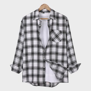 DANGOON 男士Shepherd Line寬鬆版型格紋襯衫
