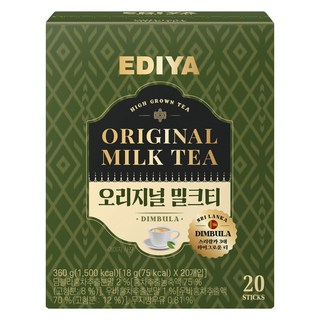 EDIYA COFFEE 原味奶茶, 18g, 20入, 1個