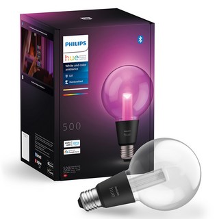 PHILIPS 飛利浦 hue White & Color Ambiance Lightguide 小型球形 E26 智慧燈泡 G95, 晝光色, 1個