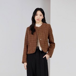 Paige Flynn 女款羊毛流蘇花呢夾克 P4CJK028C