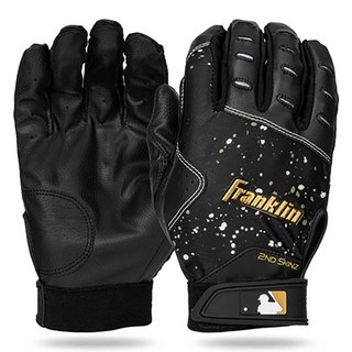 Franklin NEW 2ND SKINZ DRIP 打擊手套組 21740 雙手用, 黑色 + 金色, 1套