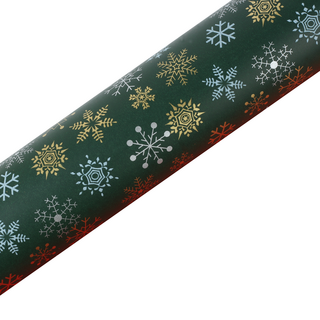 諾克旺 聖誕節紙質包裝紙 雪花包裝紙, 綠色, 1個