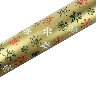 Knock One 聖誕紙質包裝紙 雪花包裝紙, 金色, 1個