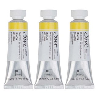 신한화구 전문가 수채화물감 SWC 튜브 A시리즈 861 레몬 옐로 3p, 15ml, 1색