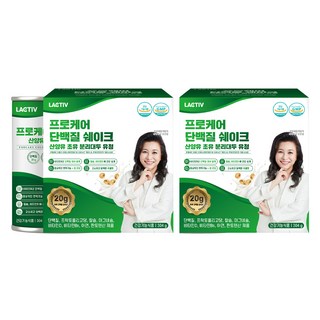 LACTIV 山羊初乳&大豆分離乳清蛋白奶昔, 304g, 2個