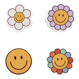 momsboard 磁性板擦4件組, 1套, 微笑雛菊紫色雛菊復古雛菊