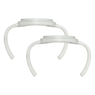 KOZNY 雙心嬰兒奶瓶手把白色, 白色, 2個, 單件(白色)