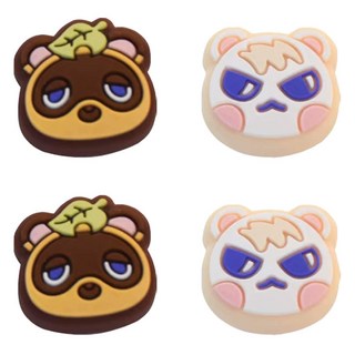 HOHOO Nintendo Switch Dongsup 棒蓋 Noogul Jjuni 2 種 x 2p 套裝, 1套, 單一商品, 混合色