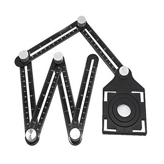 導線駭客 工程磁磚開孔定位器/定位尺 三孔六折, ABS材質, 0.25Kg, 1個