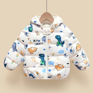 JOYMULTI 兒童小恐龍輕量羽絨連帽外套