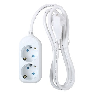 Kotex 接地延長線 2號 2孔, 150cm, 白色, 1個