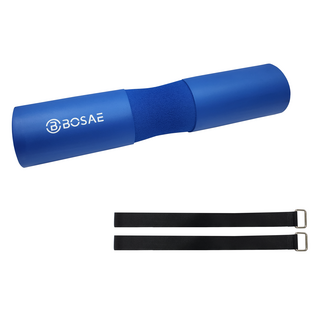 BOSAE 槓鈴護頸墊+拉力帶組合, 1套, 藍色