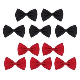 Party09 緞面領結 2 件 5 件套, 1套, 紅色 + 黑色