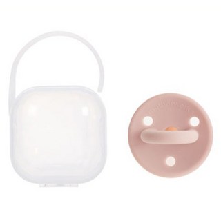 Motherworks 新生兒用奶嘴 安撫奶嘴 附奶嘴盒, 1個, 單一尺寸(0~36個月), 腮紅粉