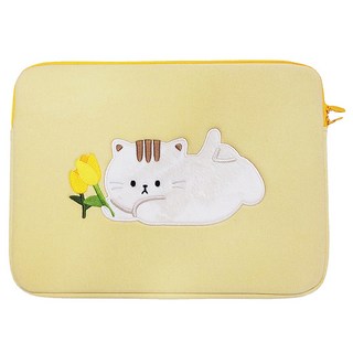 Winnies 可愛貓咪角色平板電腦保護包 WZFLP281-Y11, 黃色, 1個