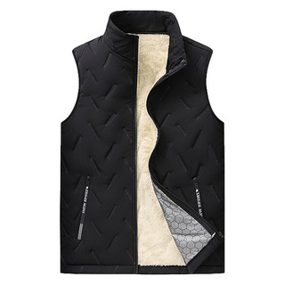 男款內層防寒材質拼接內刷毛日常保暖背心