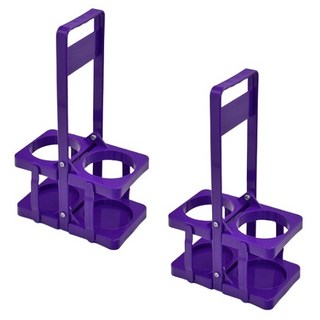 Block Mart 可折疊雙格飲料托盤, 2個, 深紫色