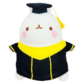 Molang畢業學士服絨毛娃娃, 1個, 25cm, 混合色