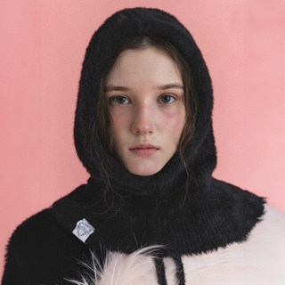 POESIE D'AME 針織巴拉克拉瓦帽 IN WING, BLACK, 1個